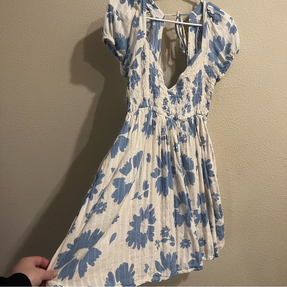 American Eagle Floral Puff Sleeve Mini Dress